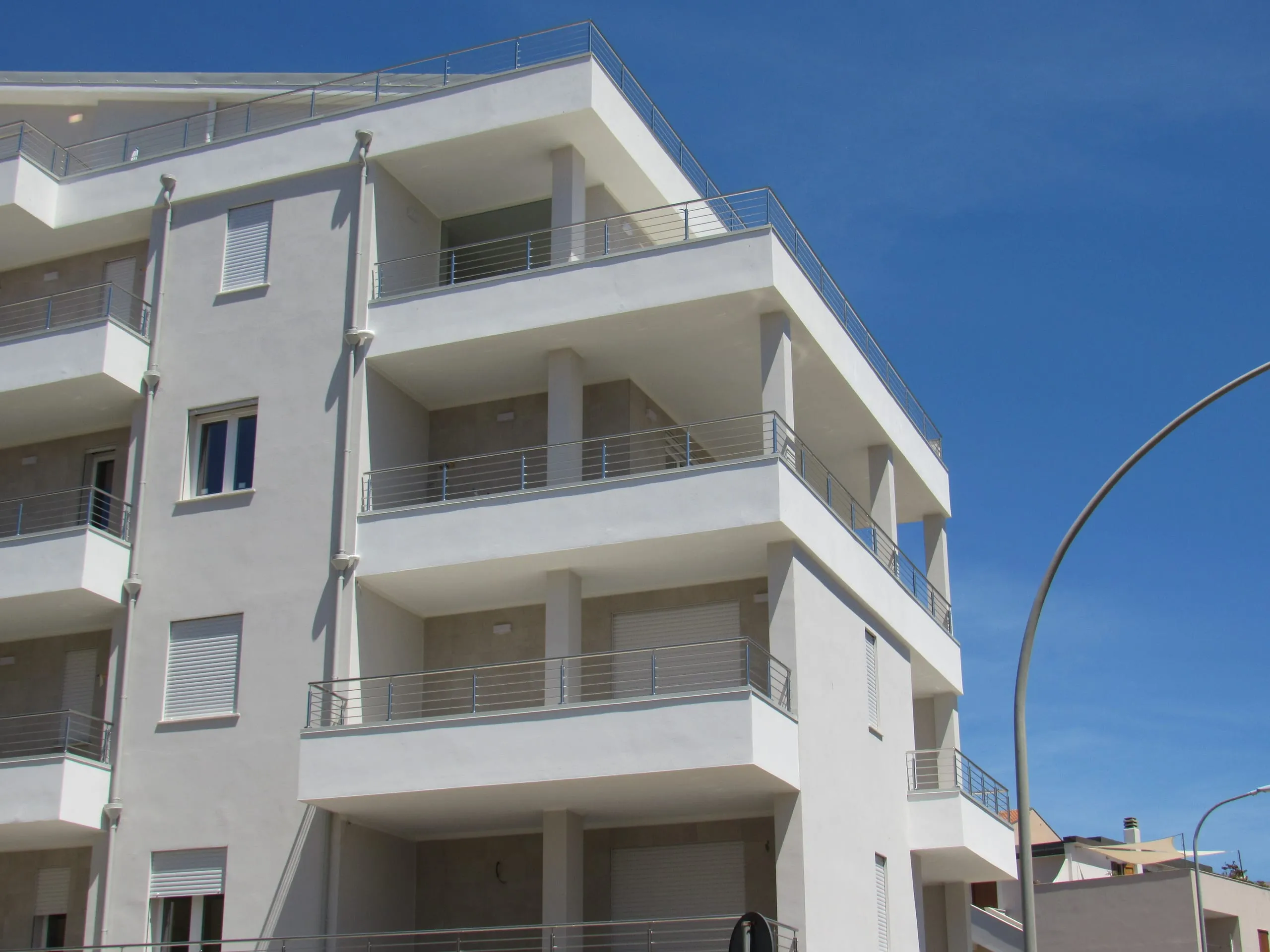 Prospetto frontale ringhiera inox per impresa edile B2B — Alghero (SS)