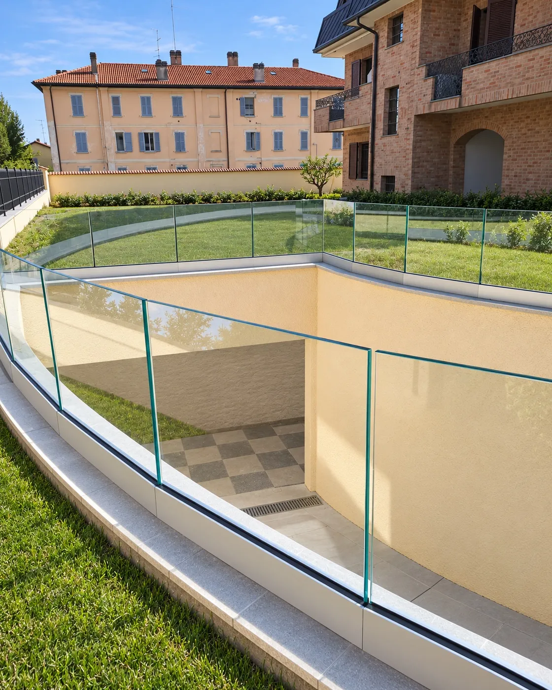 Aree comuni condominiali — trasparenza profilo fascione e luce naturale